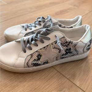 Vintage Havana Cream and Black Snake Sneakers